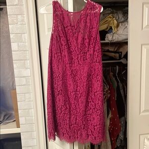 New York & Company Pink Sheath Mini Dress